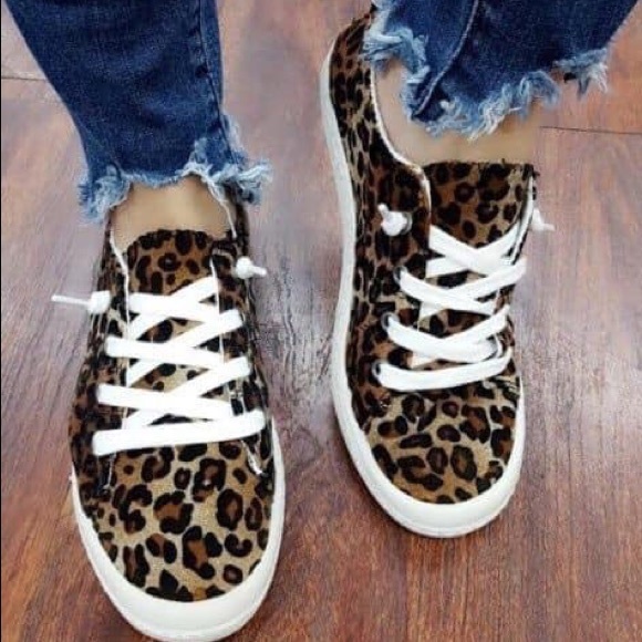 cheetah canvas shoes